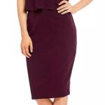 Gianni Bini Woman’s Peplum Molly Spaghetti Strap Pencil Dress Wine sz 4 Photo 0