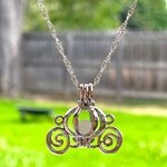 Disney Glowing Cinderella pumpkin carriage 4 /fairytale lover Silver Blue glows Photo 1