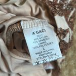 A'Gaci Gold Sequin High Slit Fitted Gown SZ L 8/10 Formal Gala Prom Stretchy Photo 15