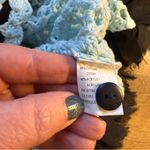 Vintage Anthropologie M One Girl Who Sweater Blue Crochet Knit Fringe Cardigan Black Size M Photo 8