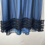 Moulinette Soeurs  Sleeveless Silk‎ Trim Dress in Blue Black Size Small Photo 1