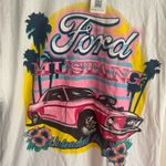 Ford Mustang Pink Graphic Tee Size XL 100% Cotton Oversized NWT White Photo 2