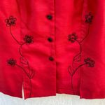 Vintage Dressbarn Red Polyester‎ Jacket Black Size 8 Photo 2