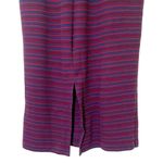 Marine layer Lexi Rib Daytime Midi Tank Dress Cabernet Navy Stripe Size Large Photo 5