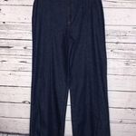 Ann Taylor NWT Size 10T Dark Blue Wash Wide Leg High Rise Denim Jeans Photo 0