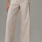 Anthropologie Maeve The Colette Magic Fabric Wide Leg Crop Pants White Size 20W Photo 0