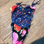 Maaji One Piece Swimsuit - Navy with Multicolor Floral reversible small Photo 4