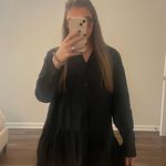 fab'rik Black  Dress Mini Ruffle Photo 1