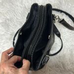 Fossil Black Pebble Leather Stitches Medium Shoulder Satchel HandBag Purse EUC. Photo 8