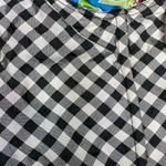 Victoria's Secret Victoria’s Secret Vintage Gingham Abstract Corset Top in Black/White/Blue Large Photo 5