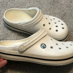 Crocs  Crocband Clogs women’s 8 men’s 6 white‎ and black Photo 0