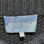 Alice Walk Classic Navy Textured Cotton Crewneck Sweater Photo 3