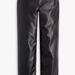 Levi's NWT Levi’s Revolve Faux Leather Baggy Dad Pant in Black Slippery Slope 25 Photo 7