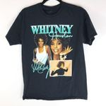 Whitney Houston Black Short Sleeve Crewneck Graphic Print Cotton T Photo 0