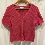 Cute 90’s Rose shaker knit scallop trim cottage core v Photo 3