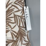 Nicole Miller Tropical Leaf Linen Cream Wide Leg Pants Womens XL Lagenlook Photo 4