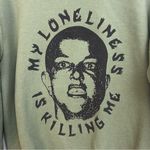 Britney Spears Shaved Head Loneliness Green Crewneck Sweatshirt Size Small Photo 4