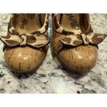 Naughty Monkey  Heels Womens 8 Cork Cheetah Print Fuzzy Pointed Toe Photo 7