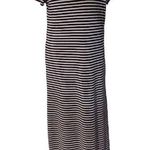 Michael Kors black and white striped tshirt maxi dress sz P/L Photo 0