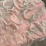 Free People  Cropped Sheer Lace Sleeveless Dusty Pink Top Photo 4