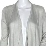 Chico's  Sweater Womens Medium Gray Open Cardigan Office Casual Neutral Minimalist Photo 4