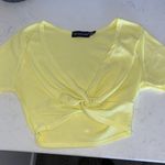 Pretty Little Thing Yellow Crop Top Photo 0