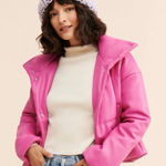 Jules Kae Vegan Leather Puffer Jacket – Bubblegum Pink – Size S Photo 0