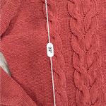 American Eagle  orange cable knit chenille sweater Photo 4