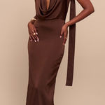 Wedding Guest Dress/Bridesmaid Brown Size 4 Photo 0