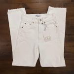 ZARA Straight Fit High-Rise Regular Length White Jeans - Women's Size 32 Photo 0