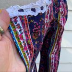 Vintage 70s flannel Gunne style prairie dress Moody Paisley Stripe Blue Size M Photo 7