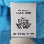 John Mark  Bright Blue 3/4 Roll Tab Sleeves Buttoned Tunic Blouse Womens Size XL Photo 7