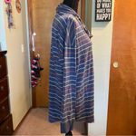 L.L. Bean blue striped long sleeve cowl neck shirt size M loose fit Size M Photo 1