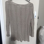 Kenar  Linen Blend Knit Sweater Womens Sz S lightweight Beige Neutral Minimalist Photo 3