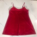 Santa Baby Red Velvet Marabou Feather Trim Vintage Slip Dress Nightie L Size L Photo 5