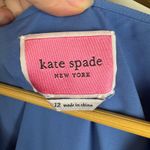 Kate Spade  Tea Garden Dot Dress Women's‎ Size 12 Blue Polka Dot V-Neck Retro Photo 6
