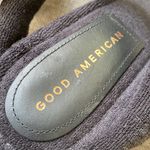 Good American Size 11.5 Black Terry Slip On High Heel Sandals Mule Open Toe Photo 6