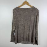 Chico's NWT  Metallic‎ Cowl Neck Knit Top Size 3 XL Champagne Long Sleeve Holiday Photo 2