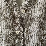 Diane Von Furstenberg  Silk Olive White Shift Shirt Dress size small Photo 7