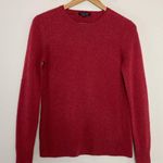 Saks Fifth Avenue Cashmere Sweater Heather Red Crewneck Long Sleeve Size S Photo 5