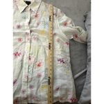 Women's Carole Little White Embroidered Linen Button Down Petite XL Photo 4