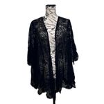 Xhilaration  Black Lace Kimono Cardigan M Goth Whimsy Grunge Y2K Dark Coquette Photo 1