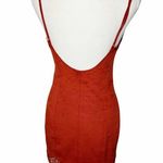 Free People  Mini Dress Faux Suede Lace Trim Small Photo 4