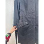 Ann Taylor Loft Black Cotton Blend Trench Coat Belted Womens Size 6 Photo 5