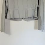 The Limited  Faux Leather Zip Moto Jacket Light Grey Size S Photo 10