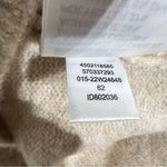 White House | Black Market WHBM Long Sleeve Cozy Polo Sweater Relaxed Cozy Knit Medium Mocha Cream Photo 5