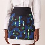 Jil Sander NWF  navy and black geometric mini lined skirt Photo 0