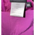 VTG Sharon Young Hot Pink/ Fuchsia Cocktail Party Pockets Pleated Midi Dress Photo 2