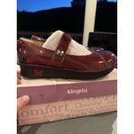 Alegria Leather Slip-On Mary Janes Faye Cherry Bomb Patent Size 37 US 7-7.5 Photo 3
