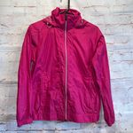 Columbia Jacket Womens Medium Pink Windbreaker Raincoat Full Zip Hooded Active Photo 0